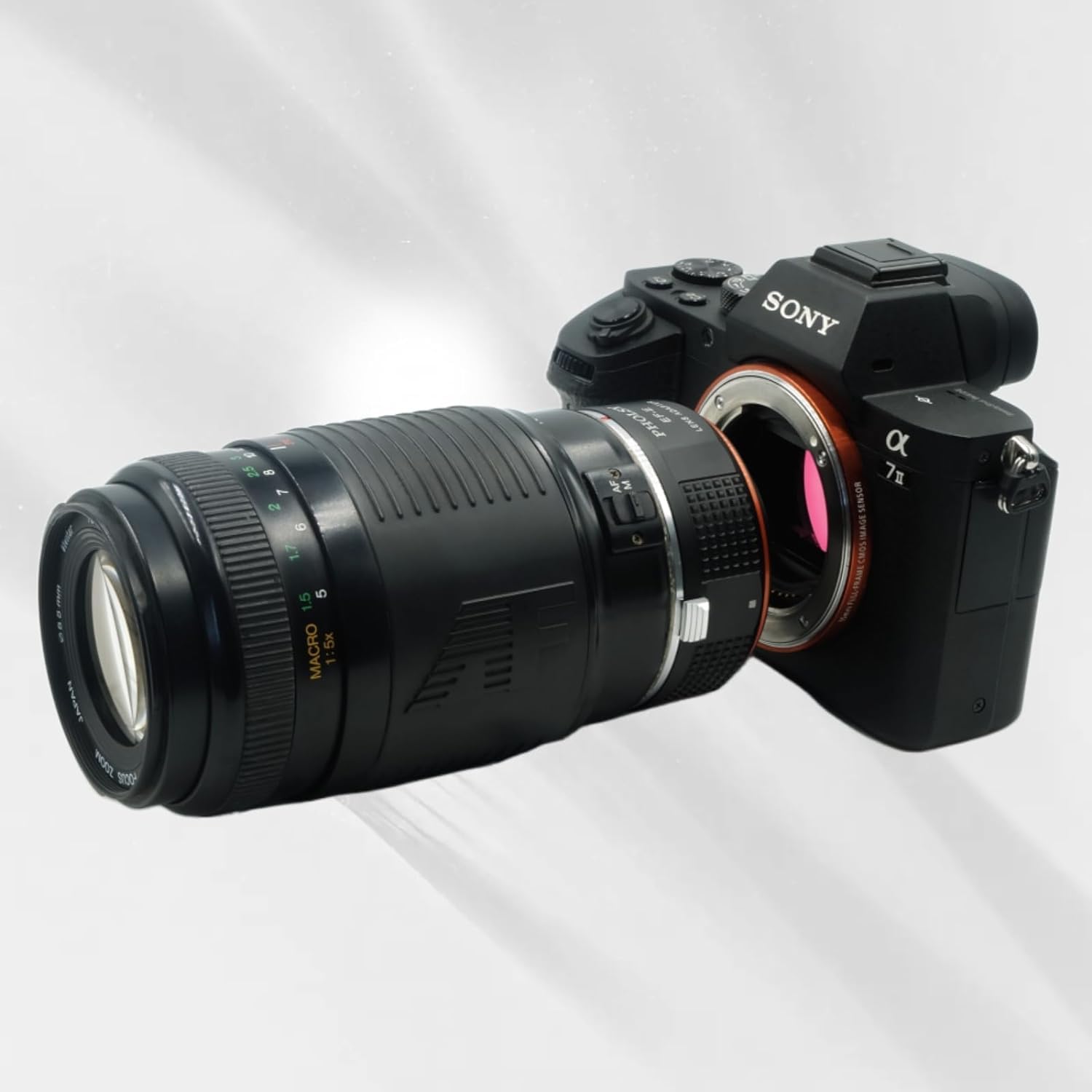 PHOLSY Manuelle Bague d'adaptation pour Objectifs: Compatible avec Les Objectifs Canon EF (EF-S) et Les Boîtiers Appareils Photo Sony E (NEX), EF vers E