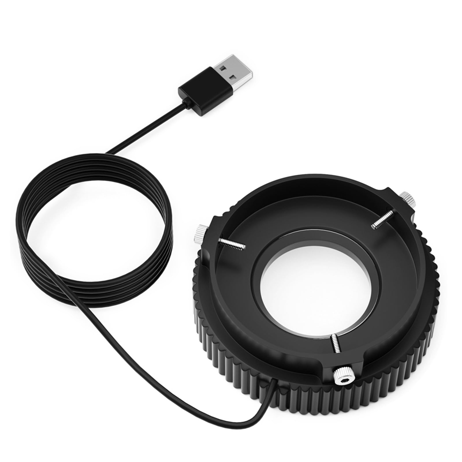 Polarizing LED Rings Light for Microscopes Featuring 72 High Brightness Bulbs Compact Portable USB Powered LED Rings Light