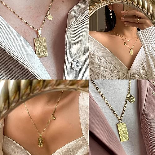 18k Gold Plated Stainless Steel Zodiac Sign Necklaces Astrology Gifts for Women Constellation Pendant Jewelry4