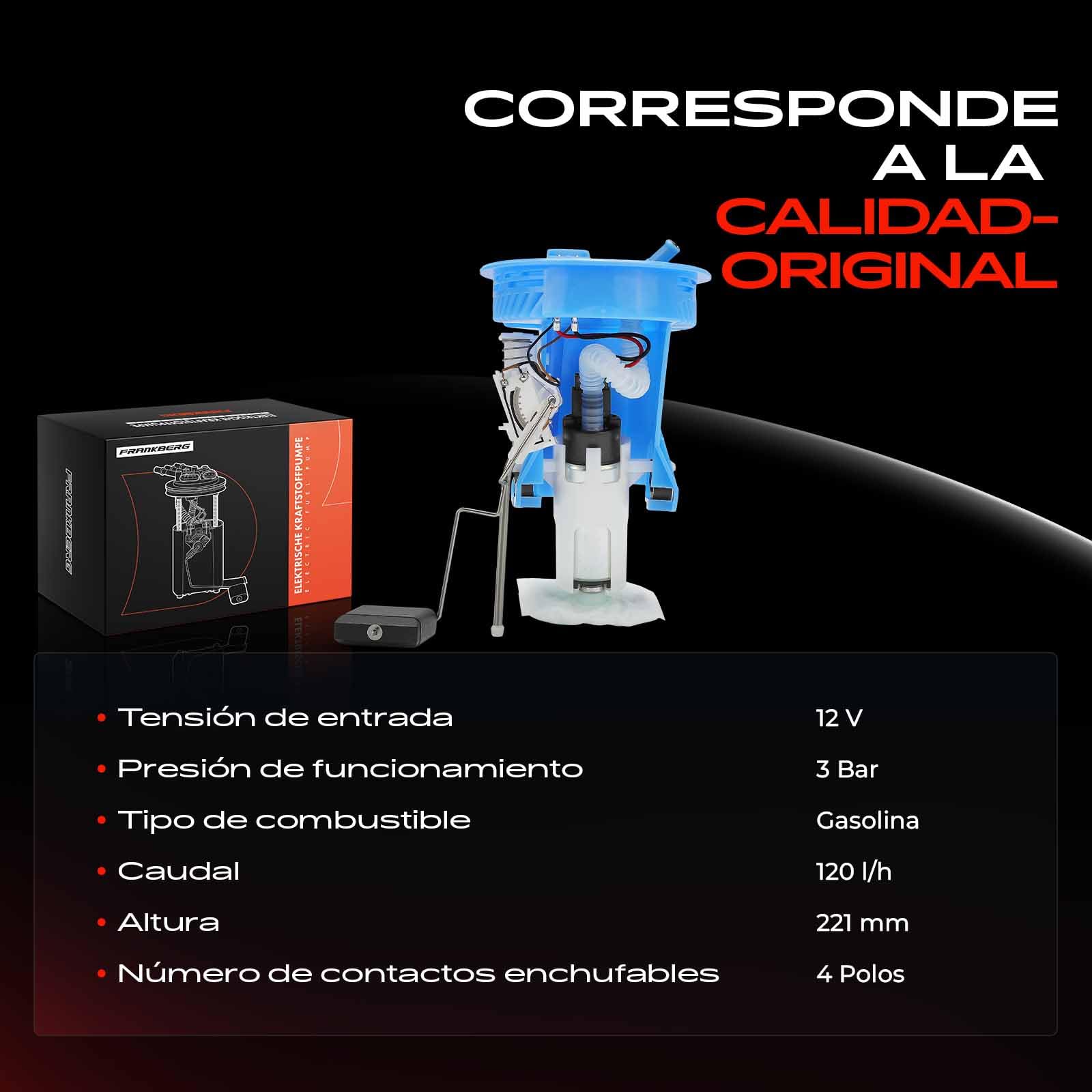 Frankberg Bomba de combustible compatible con 3 E36 316i 318i 320i 323i 325i 328i M3 1.6L-3.2L 1995-1999 16141182985