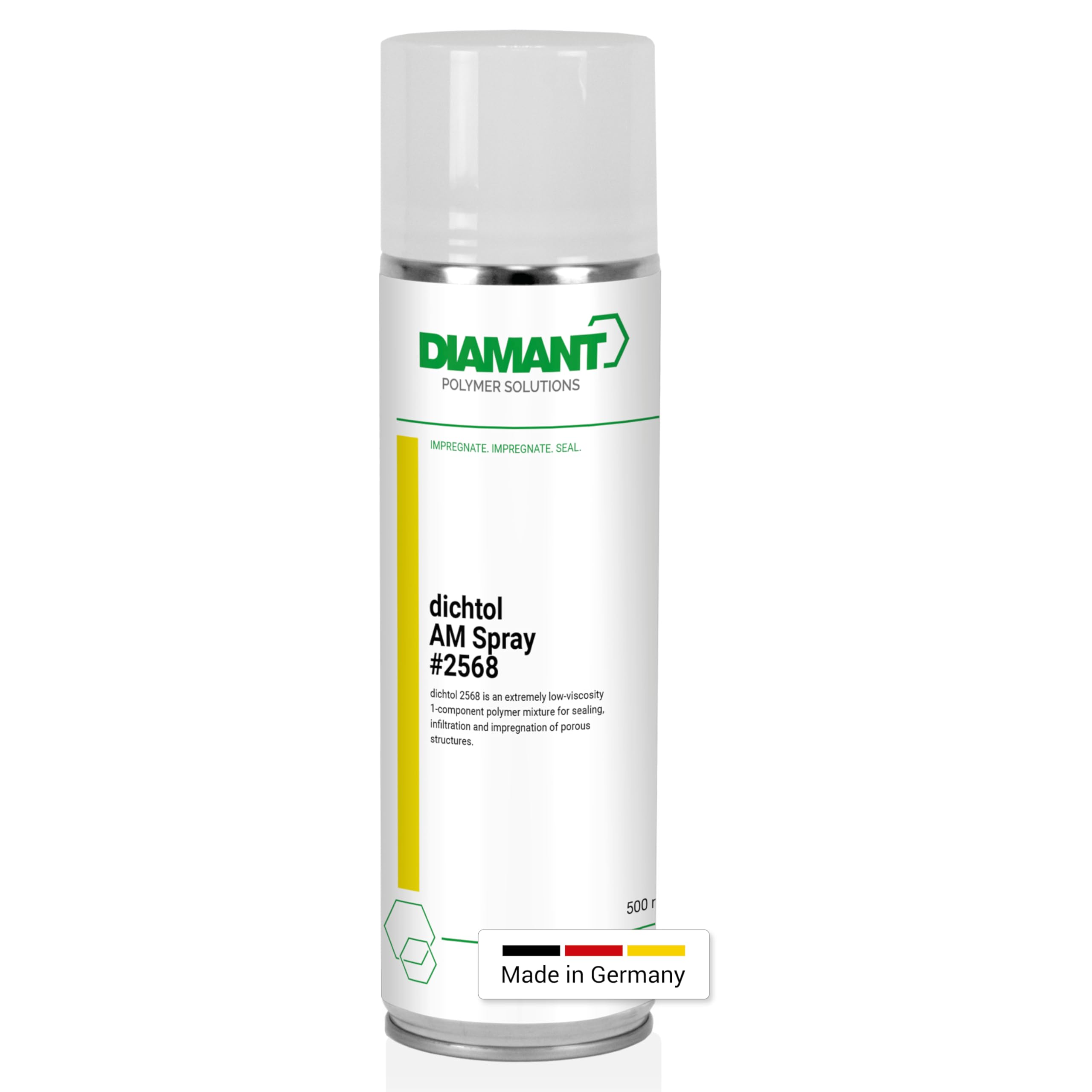 DIAMANT dichtol AM Spray - Sellador en spray para piezas de impresión 3D, 200 ml | Transparente, resistente al agua y al gas. Pulverización rápida para poros finos y geometrías complejas.