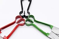 Vista 7 de Tijeras de alpaca de cizalla de oveja diseño en forma de R para aseo de animales de pelo grueso grande (verde)