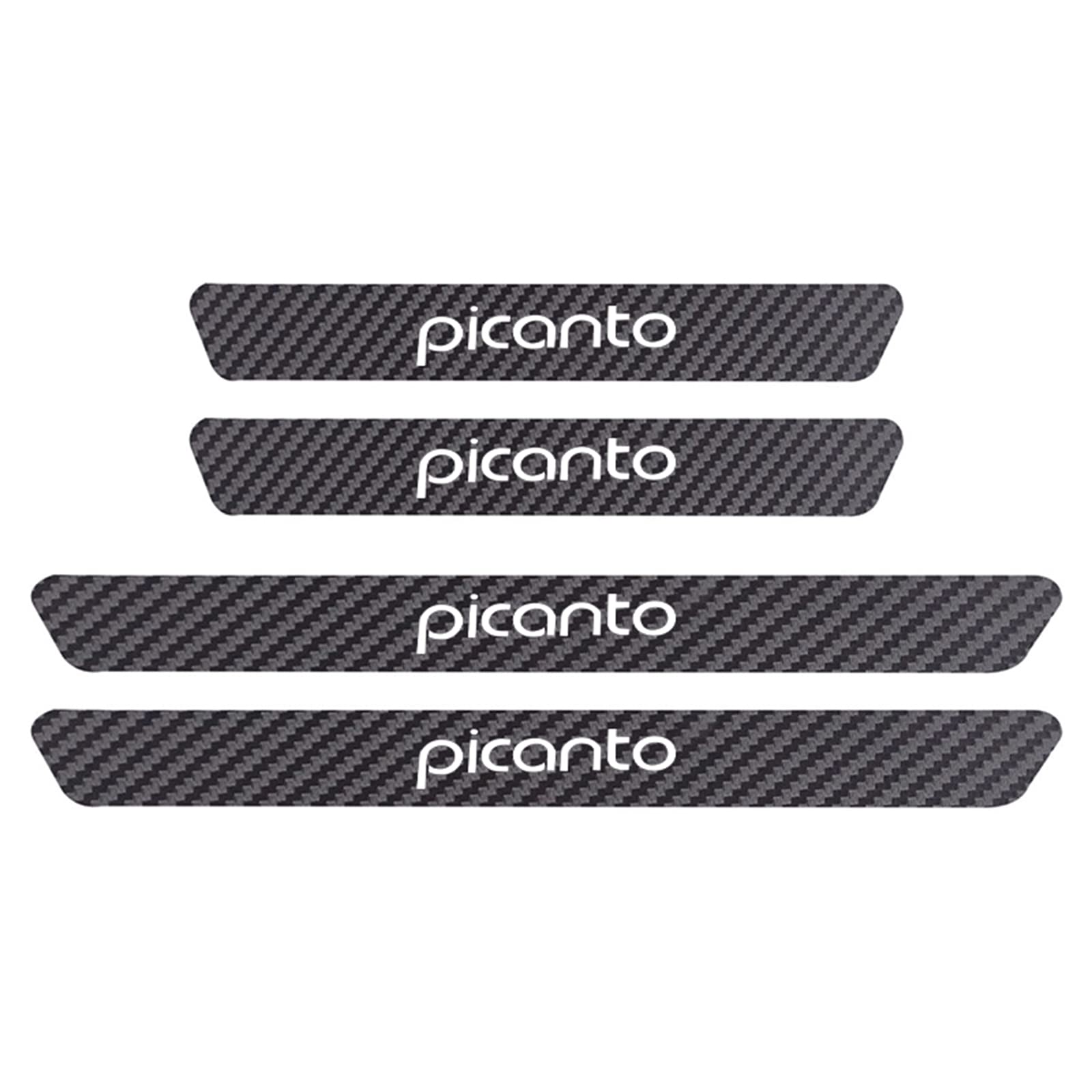 EAGLEG Car Door Sill Protector for KI-A Sportage Seltos RIO K5 CADENZA Niro TELLURIDE CERATO PICANTO FORTE CARNIVAL MOHAVE 4PCS Car Door Sill Scuff Plate Carbon Fiber Stickers Accessories, PICANTO