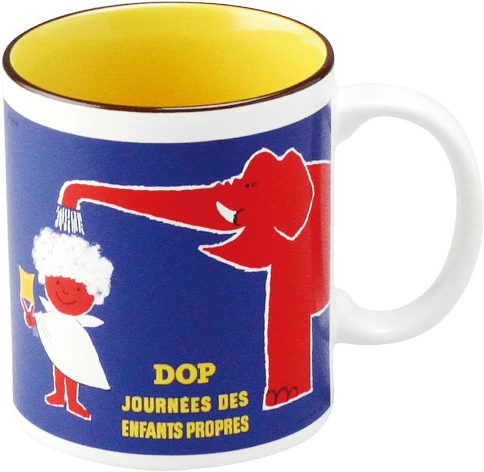 Aito 274003 Raymond Savignac Dopp, 11.8 fl oz (320 ml), Large, Art, Retro Cup, Large, Stylish, For Men and Women, Birthday Gift, Coffee Mug, Gift, Dishwasher Safe, Made in Japan