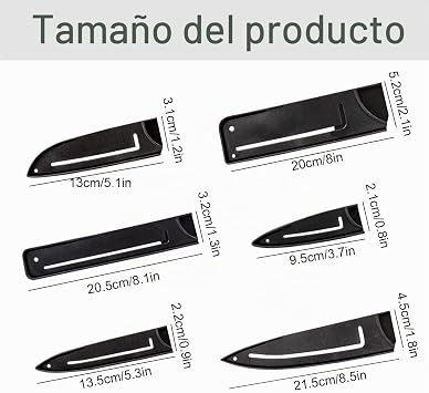 Duozea 6 Pieces Universal Plastic Case Protective Knife Protectors for Knives Placed in Drawers of Cabinets