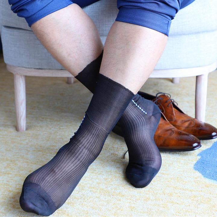 Men's Socks, Ultra Thin Breathable Mens Dress Socks Super Soft Lightweight Socks for Men 8 Pack3