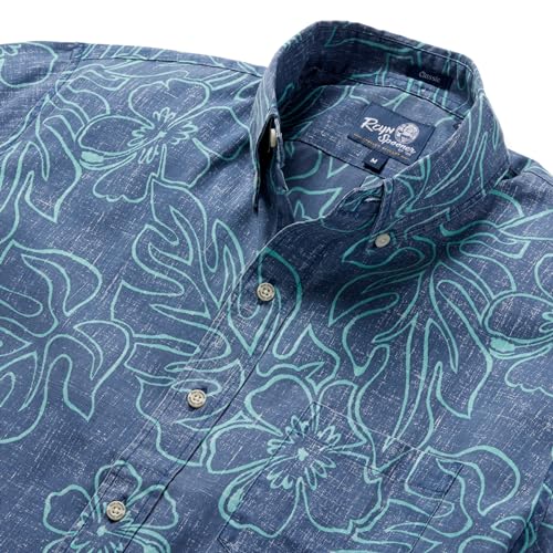 Reyn Spooner Men’s Tropical Leaves Hawaiian Aloha Shirt - Button Front2