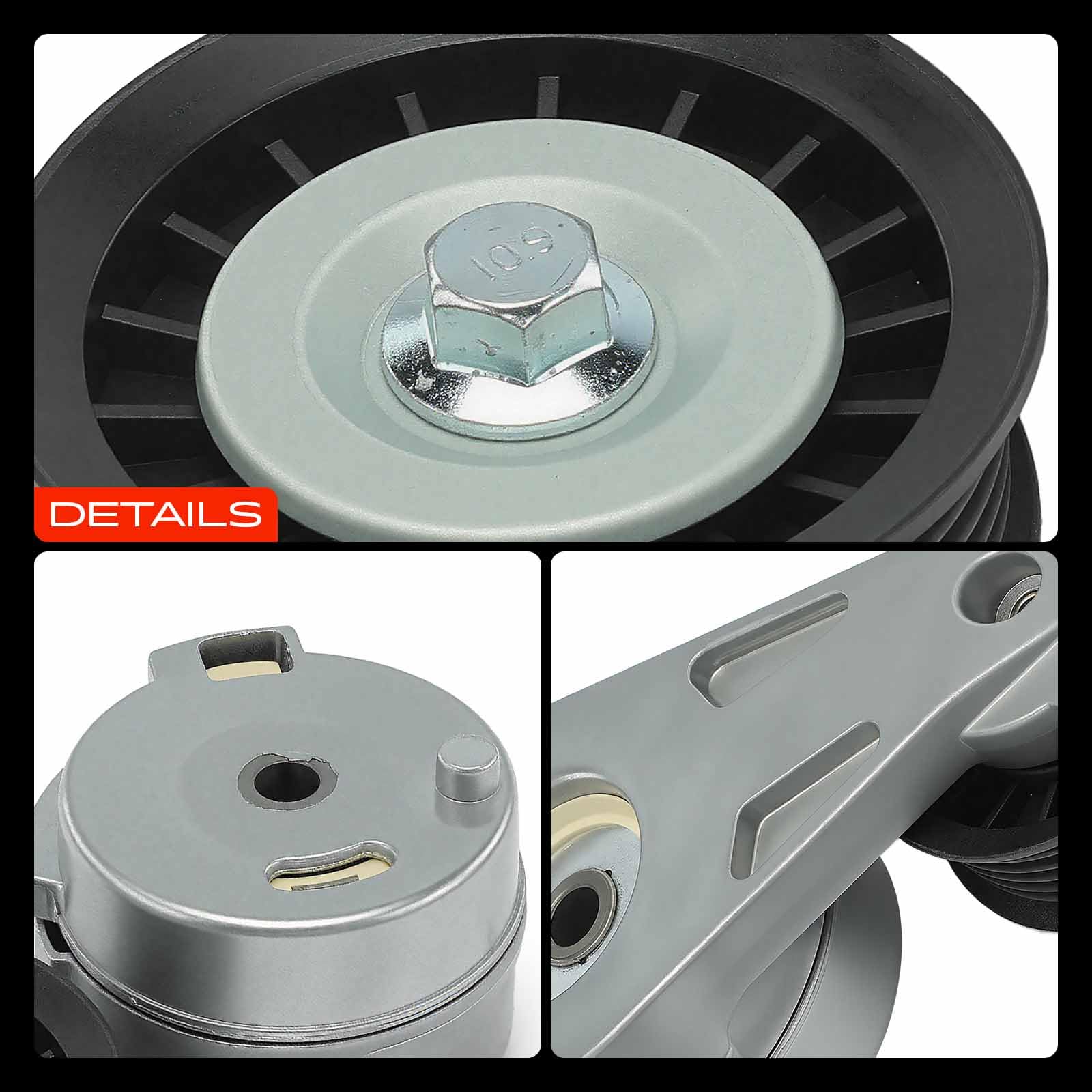 Gruppo tendicinghia A-Premium compatibile con Chevy Impala 06-11 Malibu 07-10 (06-09) Pontiac G6 06-10 Montana 2006-2009