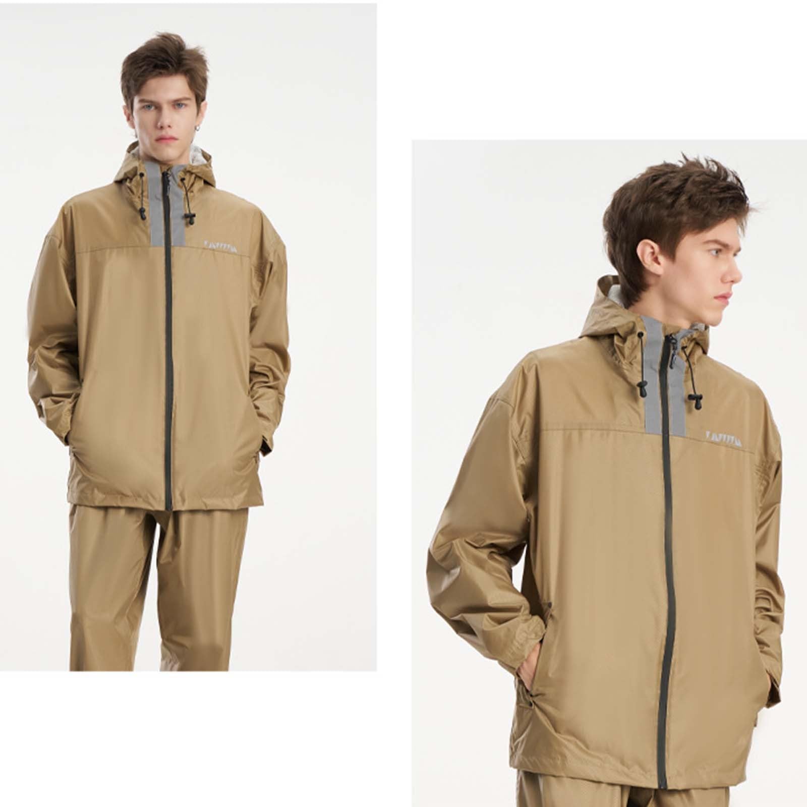 Chubasquero para hombre, impermeable, transpirable, chubasquero ligero con capucha, capa de lluvia, traje deportivo al aire libre, golf, senderismo, ocio