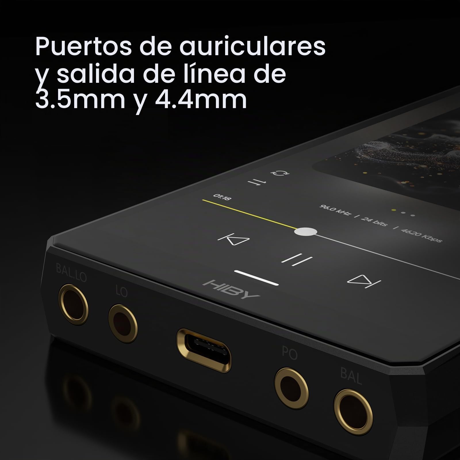 Reproductor DAP HiBy R6III 2025 de audio de alta resolución MP3 con amplificador de Clase A y AB/Android 12/Bluetooth 5.0/WiFi/Memoria ampliable de 64G+2TB
