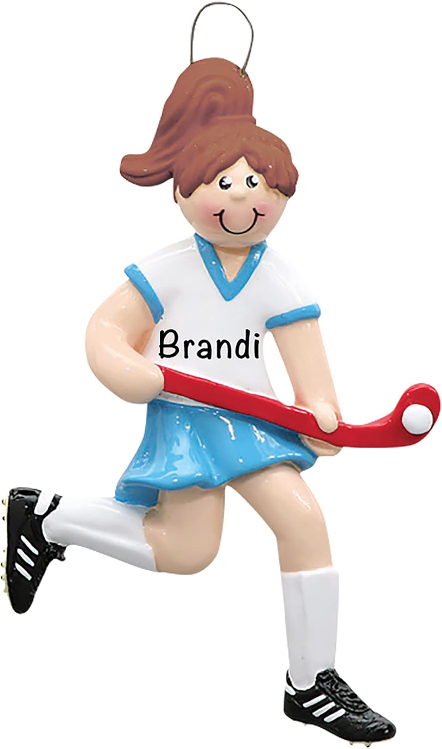 Personalized Field Hockey Ornaments 2022 Polyresin Girls Hockey Ornament Hockey