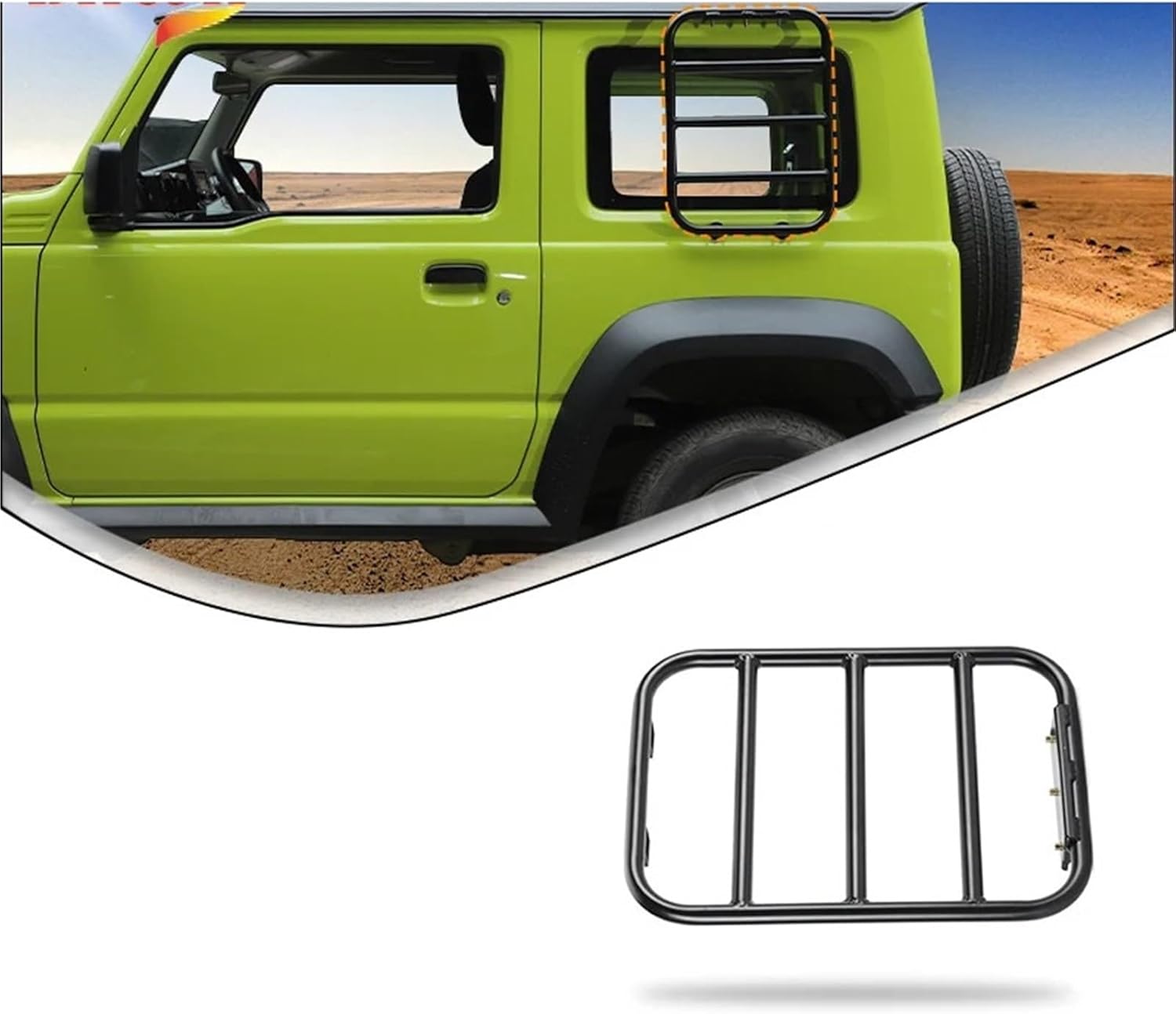 Car Windows Ladder Compatible with Suzuki Jimny 2door 2019-2024 Climbing Shelf Protective Frames
