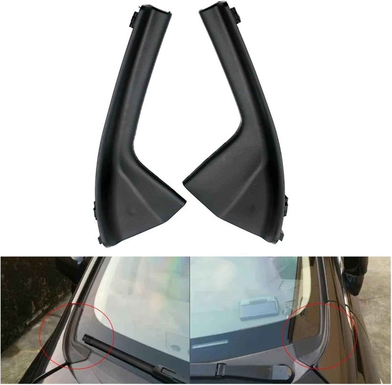 Wiper Side Cowl Cover Trim Panel for Nissan for Tiida Old Model Car Front Windshield Wiper Side Trim Cover Water Deflector Cowl Plate 66895-ED50A 66894-ED500