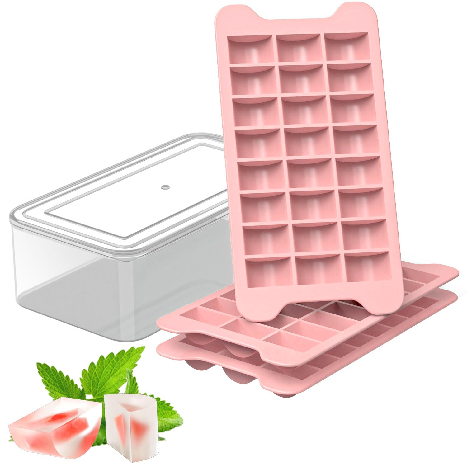 Amazon.com: Ice Cube Tray for Freezer with Bin: Easy Release Ice