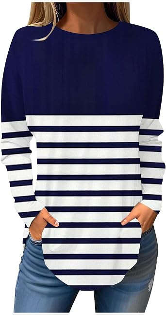 Ceboyel Womens Long Sleeve Tops 2023 Dressy Causal Shirts Tees Trendy Going Out Blouse Tunics Cute Fall Ladies Clothing 2023