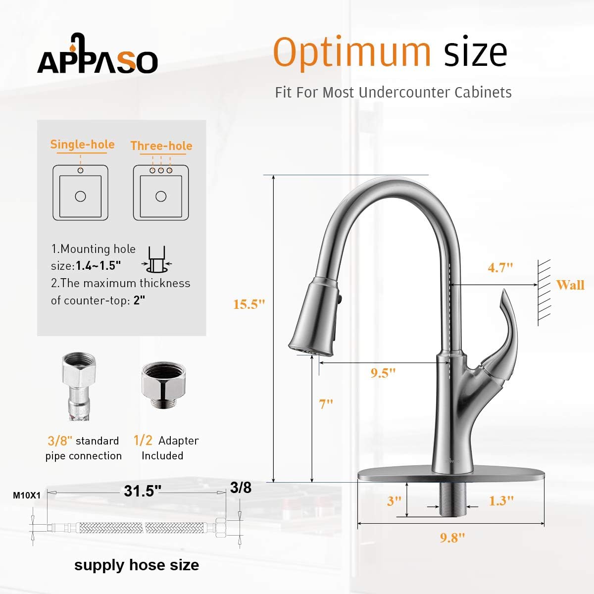 Flash Deals - 70% OFF APPASO Drinking Water Faucet, 3 in 1 Pull Down Kitchen Faucet with Purified Faucet for RO and Water Filtration Systems, Lead-Free Single-Handle High Arc Kitchen Filter Faucet, Brushed Nickel Big Sale APPASO Drinking Water Faucet, 3 in 1 Pull Down Kitchen Faucet with Purified Faucet for RO and Water Filtration Systems, Lead-Free Single-Handle High Arc Kitchen Filter Faucet, Brushed Nickel