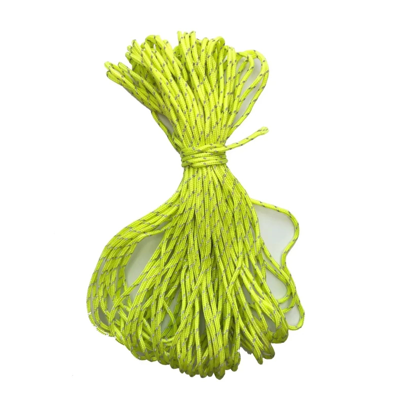 20m 2.5mm Reflective Paracord Tent Cord Rope Camping Awning Rope Runner Guy Line(Fluorescence Green)