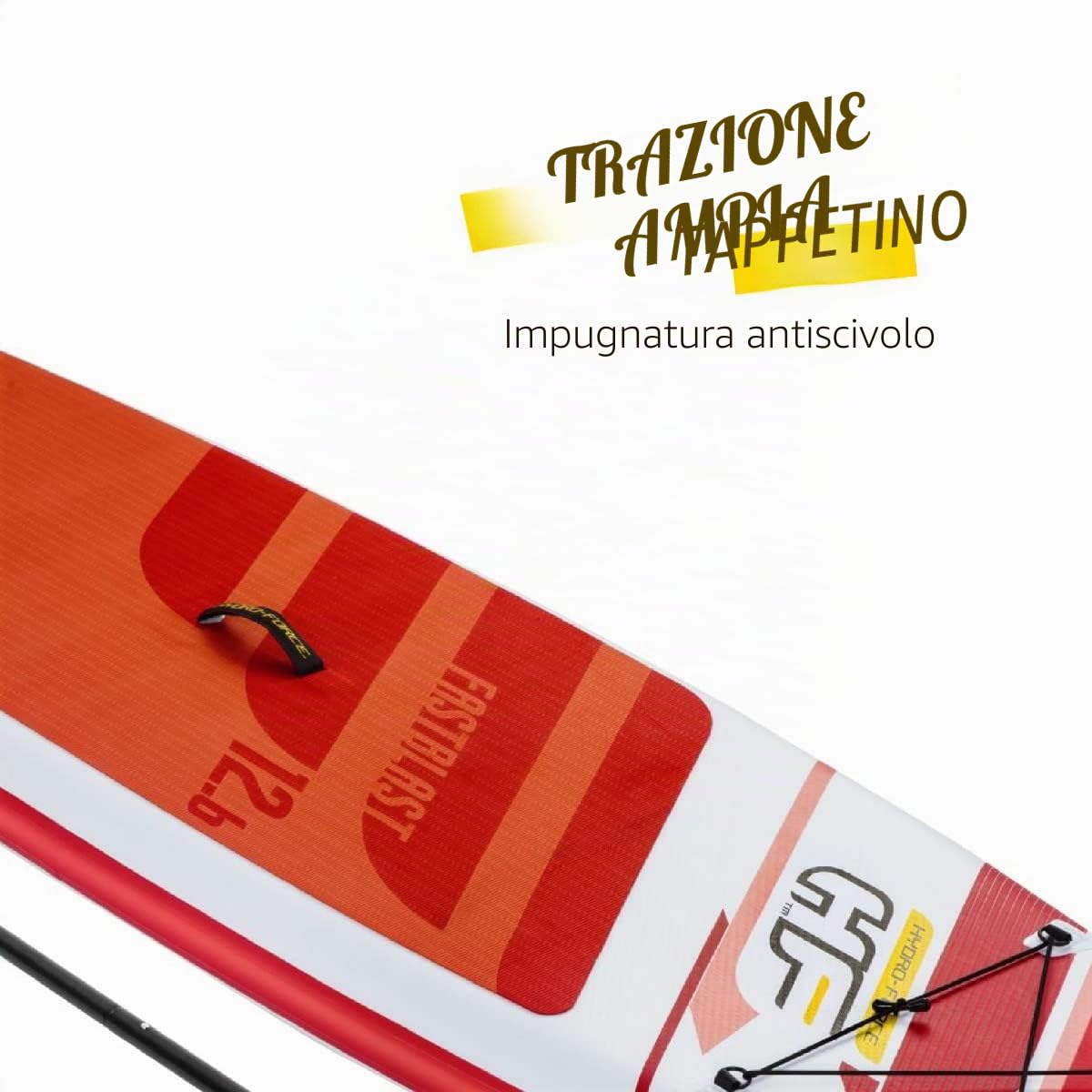 Bestway Hydro-force SUP, Fastblast Tech Set Stand Up Paddle Board con pompa a mano e borsa da viaggio, 3,7 m 6
