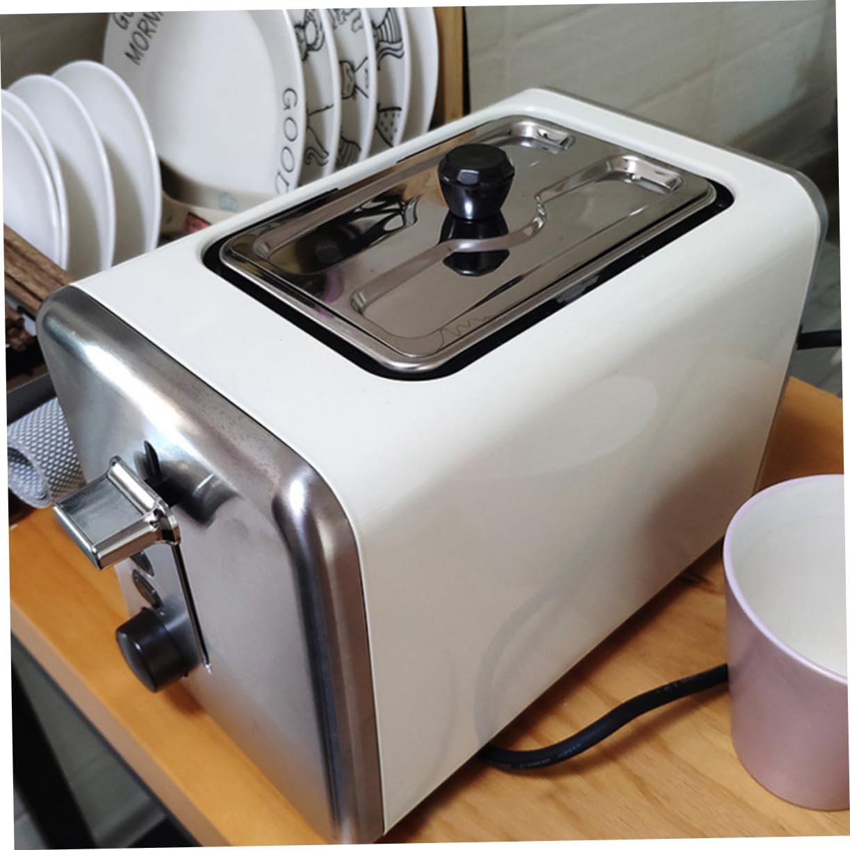 PRETYZOOM 3pcs Stainless Steel Toaster Cover Efficient Upper Cover for Bread Machine Provides Clean and Healthy Environment Kitchen Accessory for Automatic Breakfast Maker