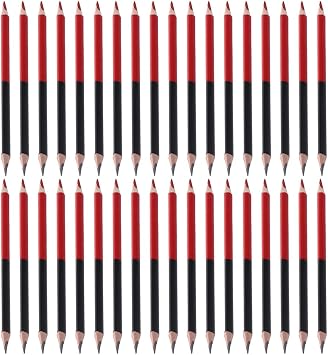 dohobby 36 Pieces Checking Pencils Red and Blue Erasable Pencils, Double Colored Pencils for Checking Coloring Tests Grading red, Blue