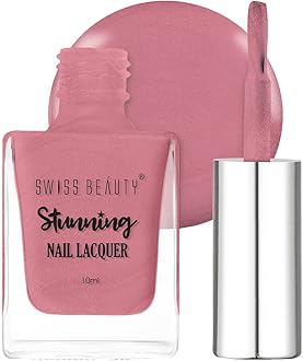 SWISS BEAUTY Stunning Matte Finish Nail Lacquer | Chip Resistant, Quick Drying Nail Paint | Highly Pigmented With High Shine Nail Polish | Shade - Sparking Rose, 10ml