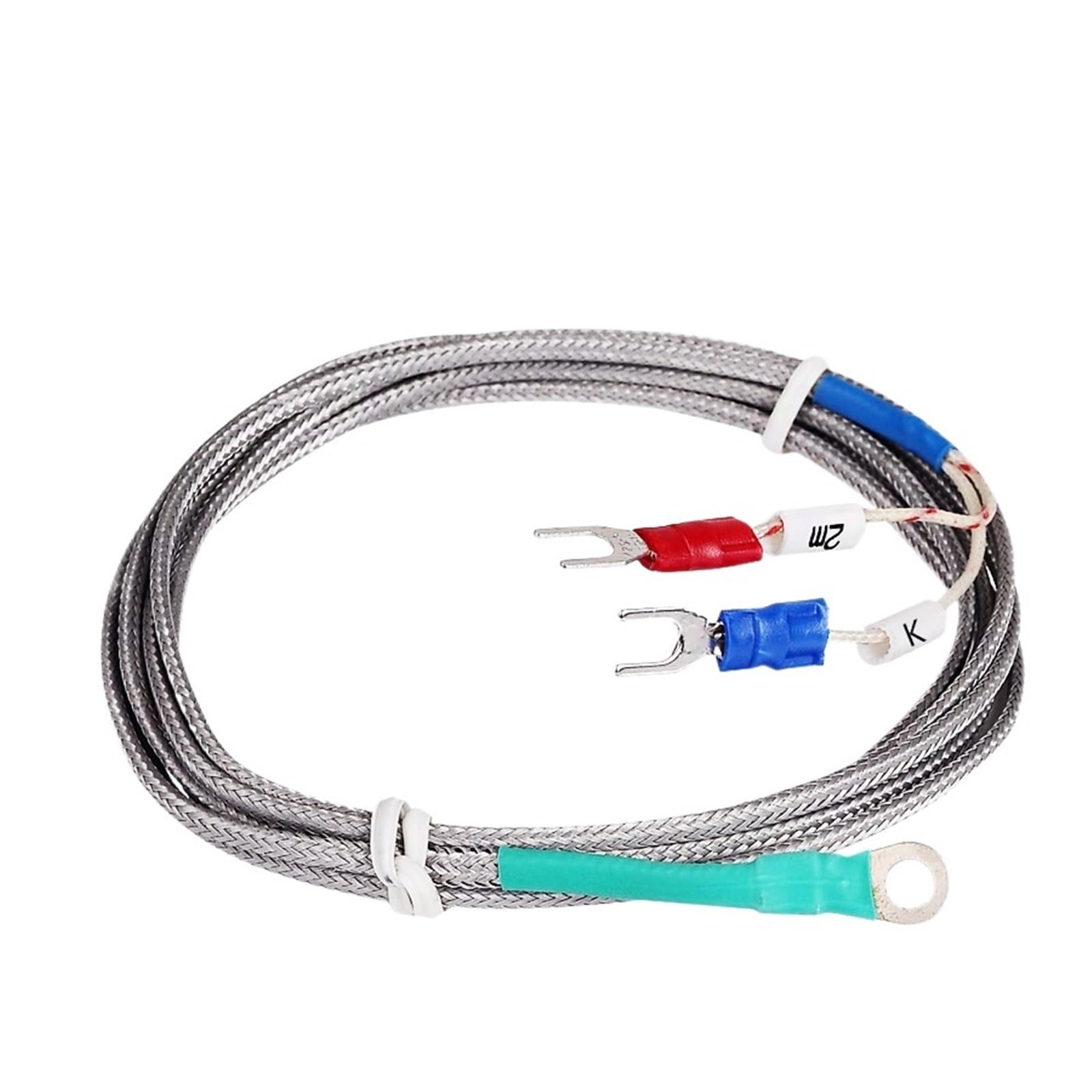 K-RING SMD surface end face thermocouple cold pressure nose probe temperature sensor round hole temperature measurement probe(K-RING-3Meter)