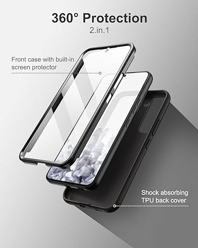 Miniatura 3 de SURITCH Funda para Samsung Galaxy S22, protector de pantalla integrado Protección de cuerpo completo a prueba de golpes, resistente, delgada, suave,