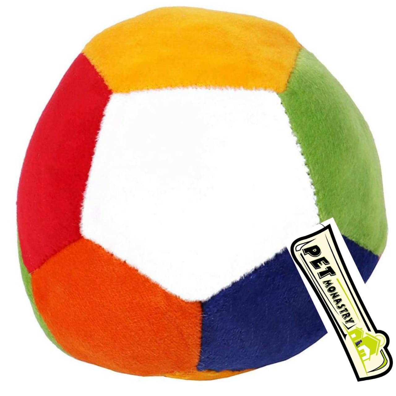 Pet Monastry® Plush Rattle Ball for Puppy Ball Chew Toys Rope Toys Teething Toys (Color May Vary, Pack of 1) (B09MFD7HLT) Amazon Price History, Amazon Price Tracker