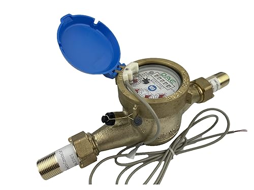 Miniatura 66 de DAE MJ-100 Medidor de agua potable sin plomo NSF61 de 1 pulgada, salida de pulso + acoplamientos, galones