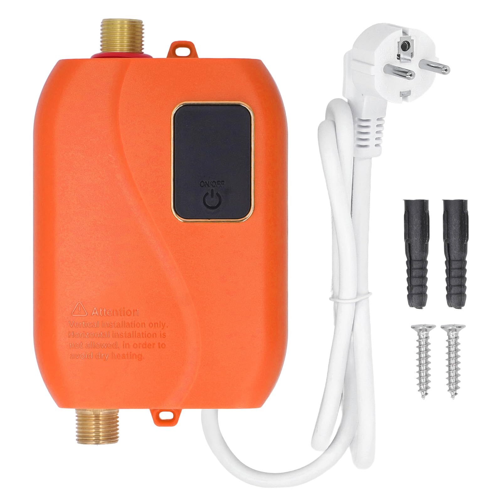 Electric Tankless Water Heater, 3500W Electric Water Heater Compact Size  High Efficiency 220V EU Standard for Kitchen (Orange) : Amazon.ca: Tools u0026  Home Improvement
