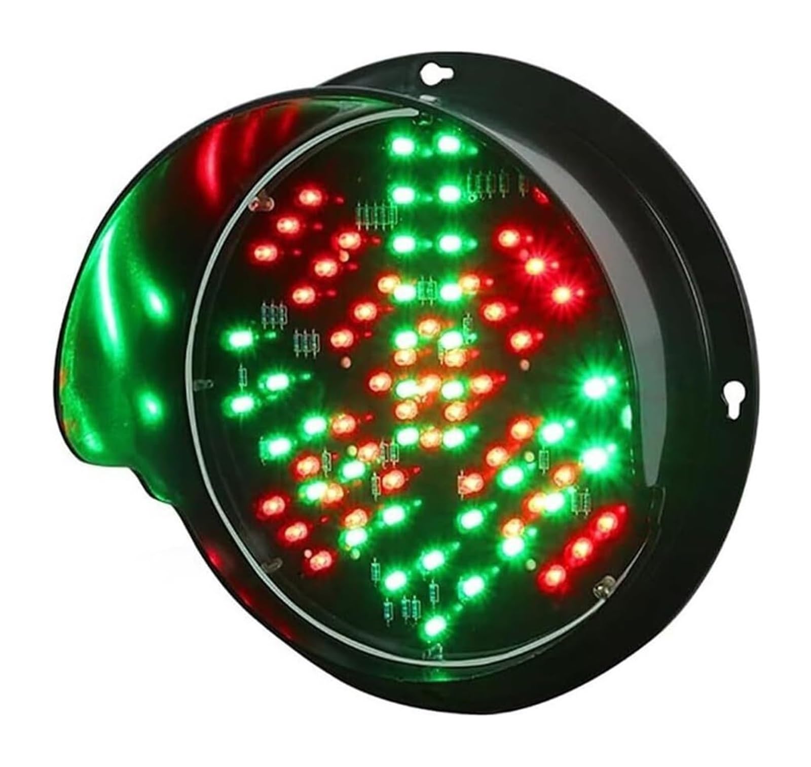 Semáforo industrial de pared evita choques en zonas ciegas con flecha roja verde 8