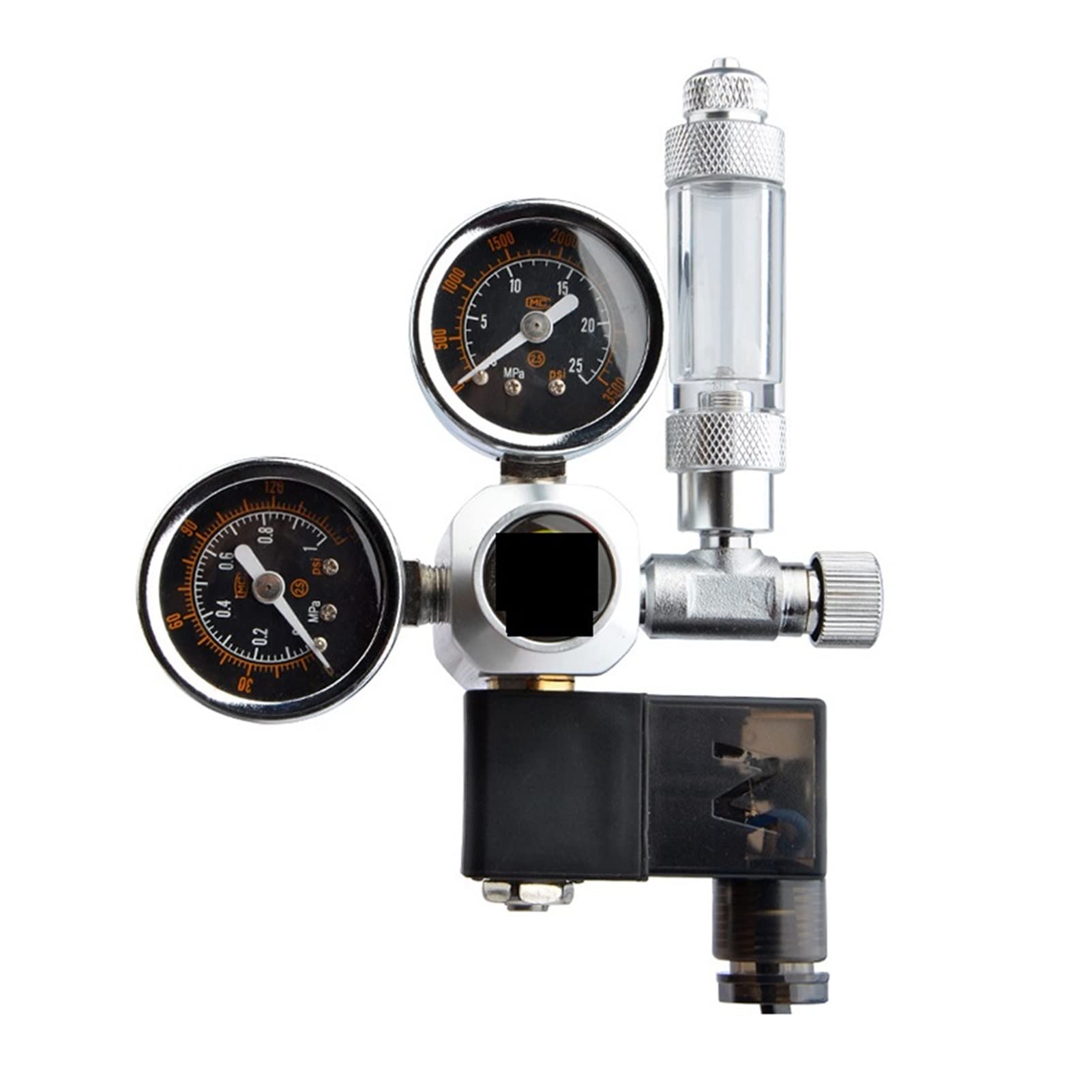 Reduktor ciśnienia CO2, majsterkowanie Akwarium CO2 Regulator Zestaw elektromagnetyczny generatorów reaktora systemu sterowania(Big double meter,G5-8)