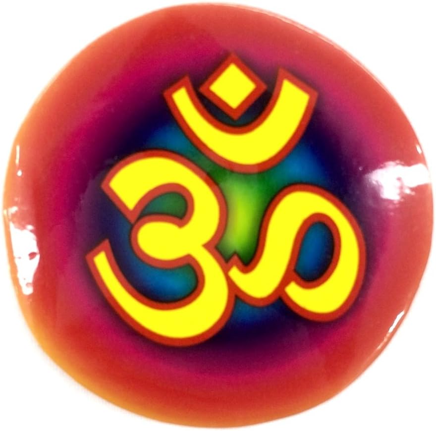 India Bazaar Colourful Round Aum Stickers Pack of 10 Paper Adhesive
