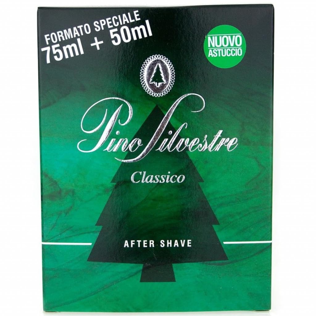 4x Pino Silvestre After Shave Original Classic,After Shave Perfekt, um die Haut frisch zu lassen, 125ml + Beni Culinari Kostenloser Schlüsselanhänger