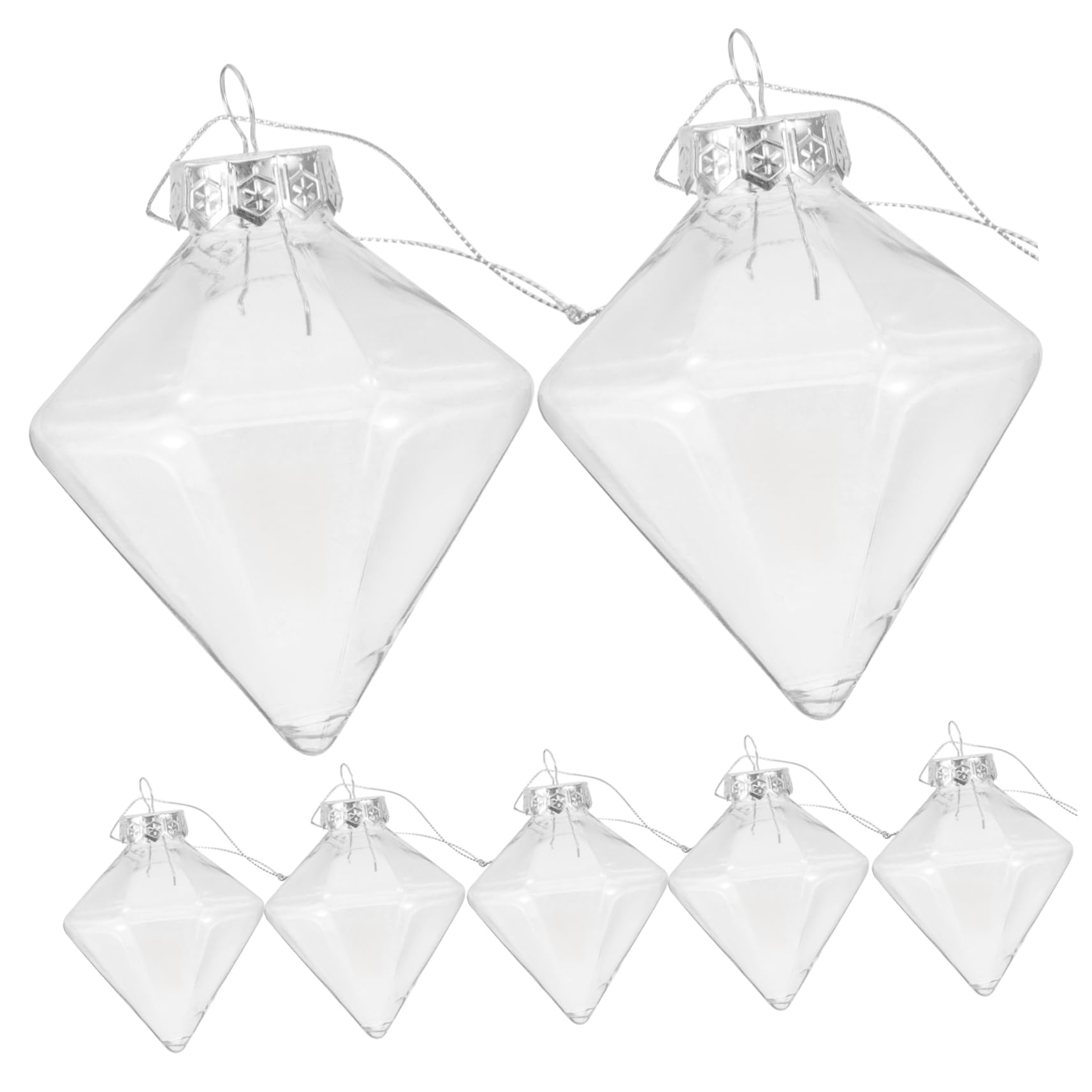 PartyKindom 3 Set Ornamento Dell'albero Di Natale Di Di Natale Piccole Palline Di Chiare Di Polistirolo Espanso Sfere Di Perle Transparent Plastica 12 Pezzi * 3