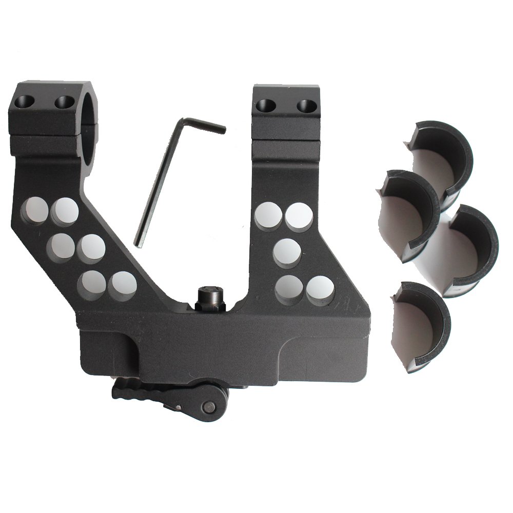 NOGA Attacco rapido per Caccia al tiro Laterale AK con Anello Integrale da 1 Pollice 25mm / 30mm per AK47 Nero