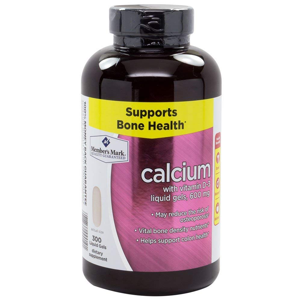 Member's Mark Calcium 600mg With Vitamin D3 600 Tablets Cheap Store