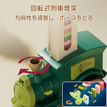 Dominoes Auto, Exciting Domino Car, Dominoes Building Blocks, Toys, Colorful, Playing Dominoes, Train Toy, Self-Propelled, Color Recognition, Shape Recognition, Track, Interest Toy, Train