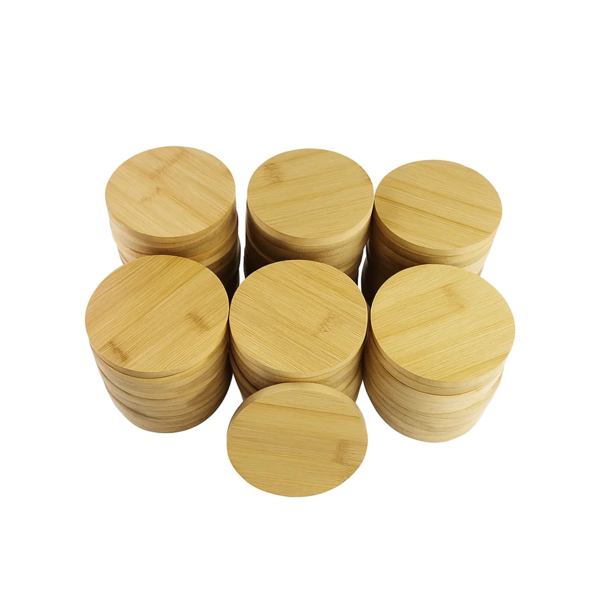 72-Pack 4" Round Blank Bamboo Wood Coasters – Craft Discs for DIY Resin Art, Epoxy Engraving, Ornament Tags, Ocean Wave Resin Coating, Table Decor,