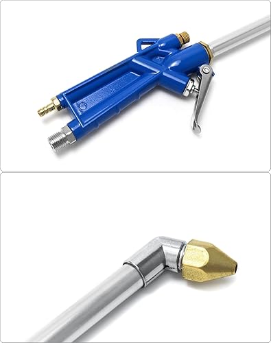Miniatura 3 de QWORK Juego de 2 pistolas neumáticas de soplado de aire con manguera de 4 pies, herramienta pulverizadora desengrasante de limpieza