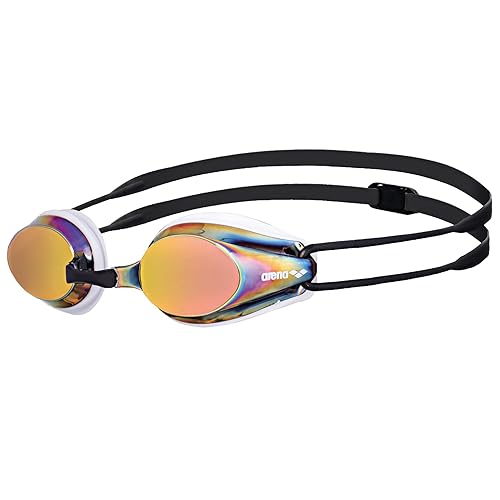 Arena Tracks Unisex Adult Essential Racing Swim Goggles Competitive Swimmers FINA-Approved Anti-Fog Mirror/Non-Mirror Lens