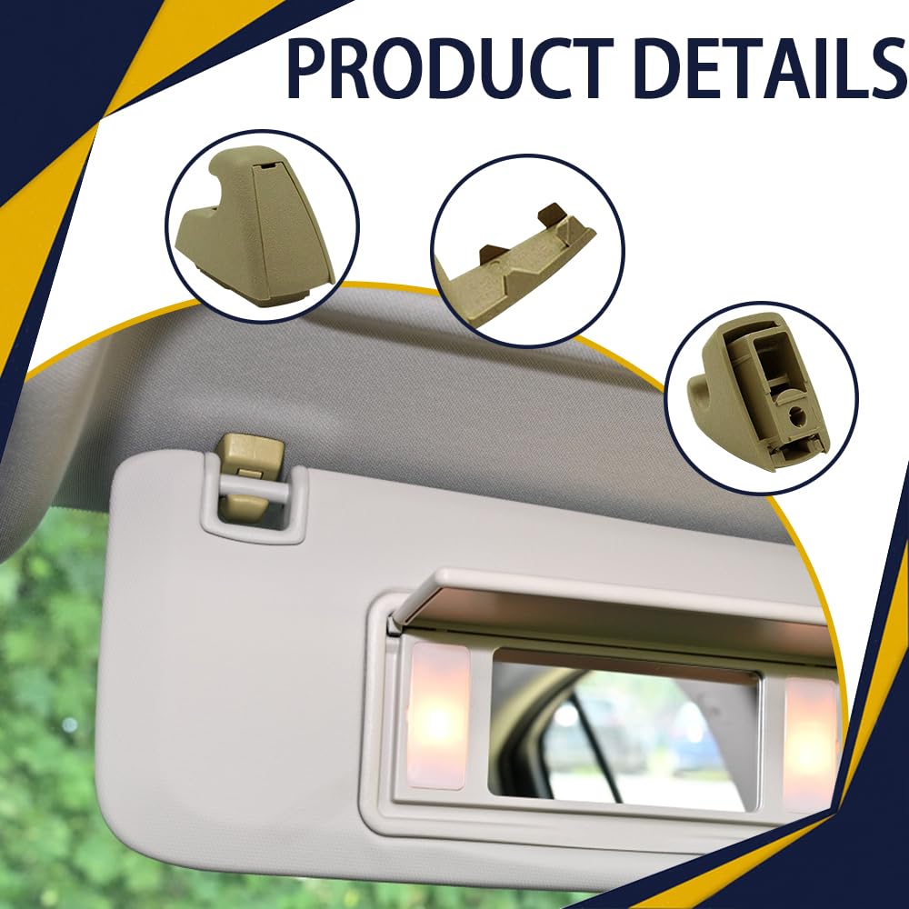 Sun Visor Retainer Clips For Chevy Silverado, Tahoe, GMC Sierra, Yukon 2007-2013 - OEM Replacement