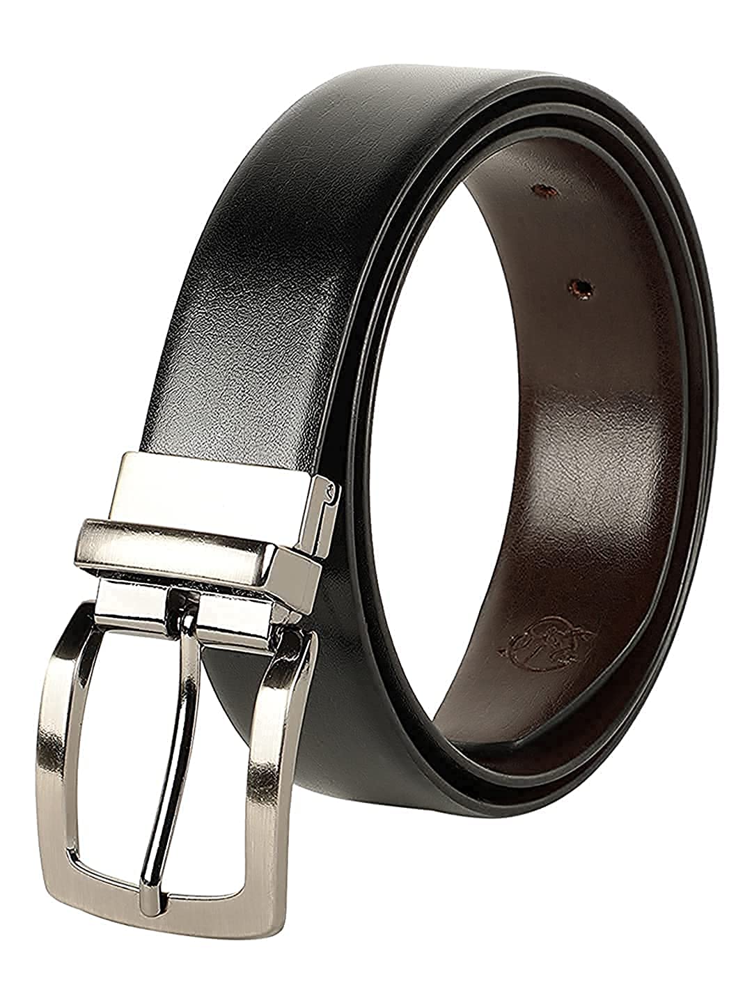 ZEVORA Reversible Leather Formal Black/Brown Belt For Men : Amazon