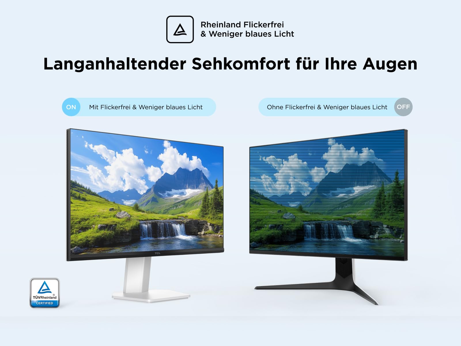TCL 24G54 24 Zoll Mini-LED-Monitor, Full-HD-Auflösung, 100Hz, VA-Panel, 450 Nits, VESA Display, HDR 400, großer Farbraum, TÜV Rheinland Flimmerfrei & Low Blue Light