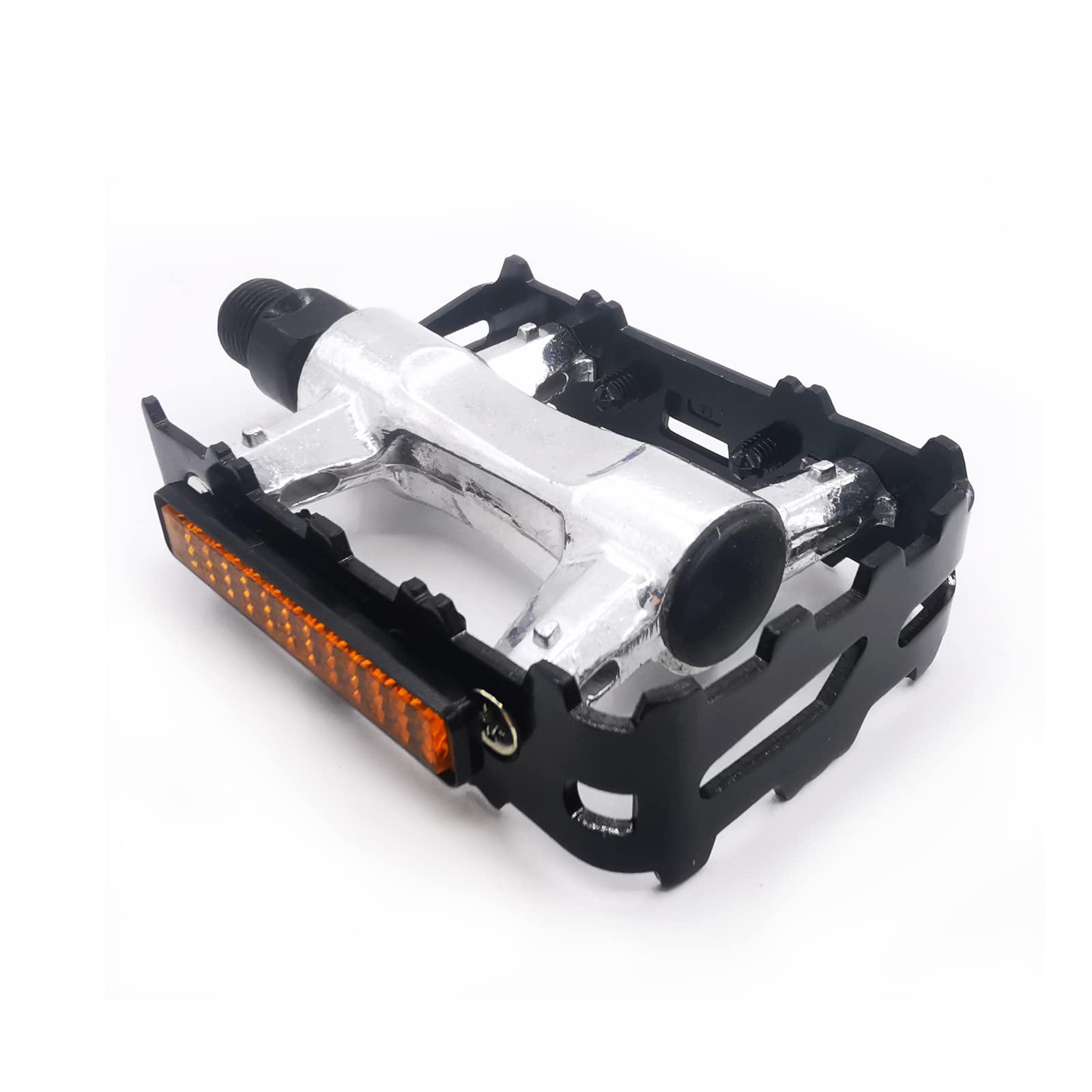 UPANBIKE Bike Pedals Universal Plastic Road Bike Pedals 9/16 Inch Mountain Bike Pedals Flat Platform with Reflector for Road Bike MTB — image 1