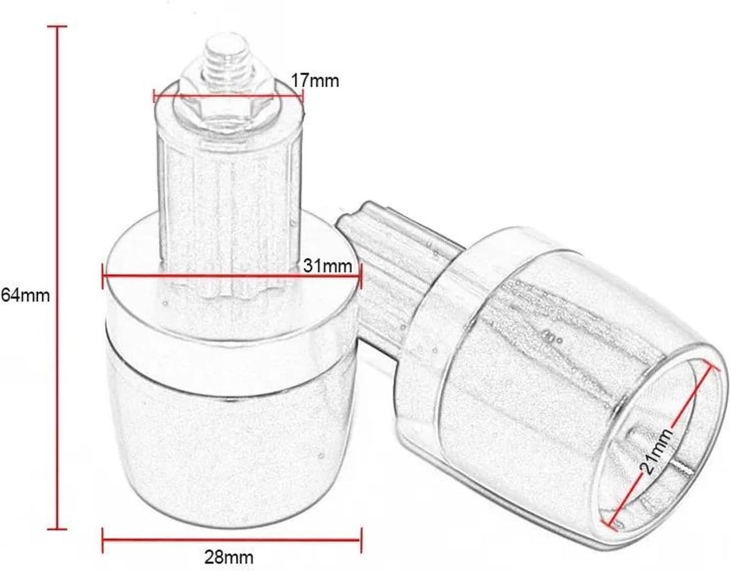 Motorcycle Ends Caps 7/8" 22Mm Plugs Motorcycle Accessories Handlebar Handle Bar Grips Cap Ends for Valkyrie Gl 1500 Vt Shadow 1100 Vtx 1300