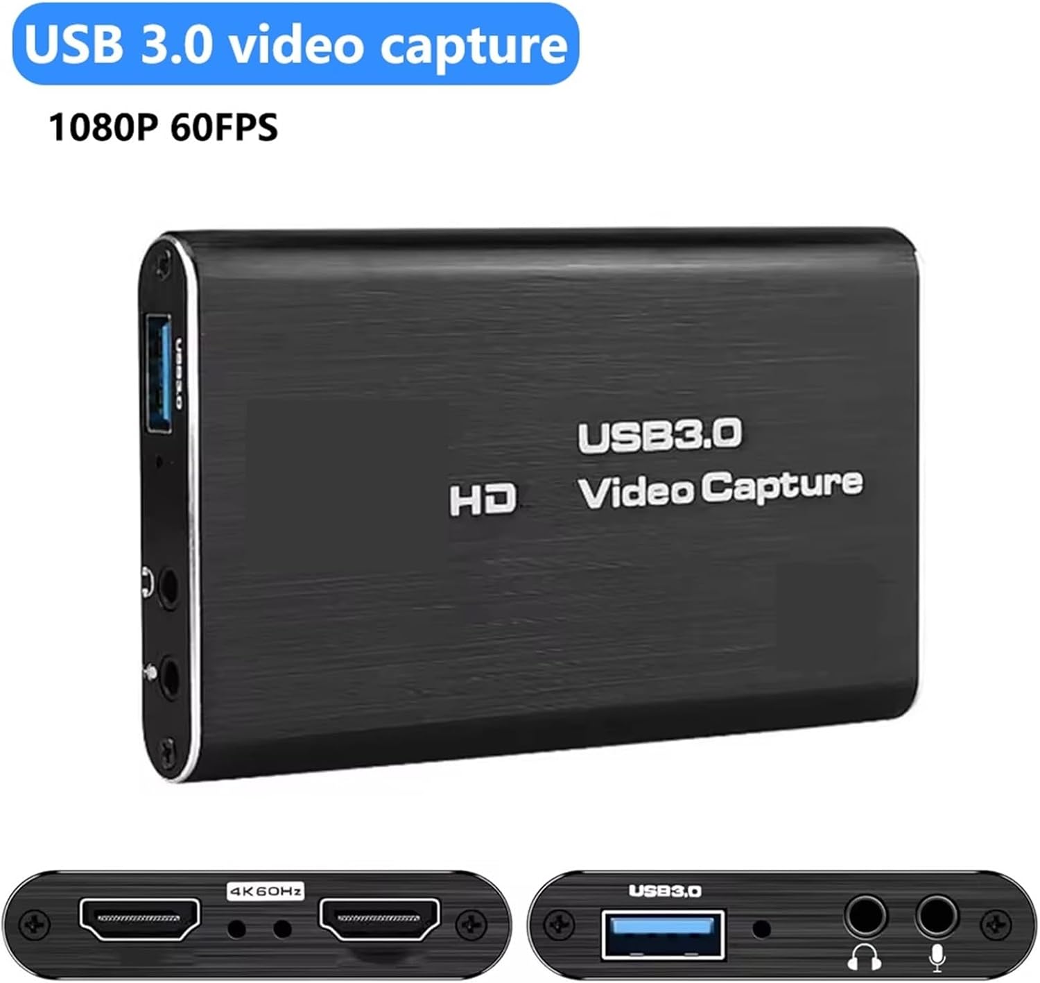 4K HDMI-Compatible Video Capture Card Loop Out for Game Recording Live Streaming 1080P Grabber MS2131 for PS4/5