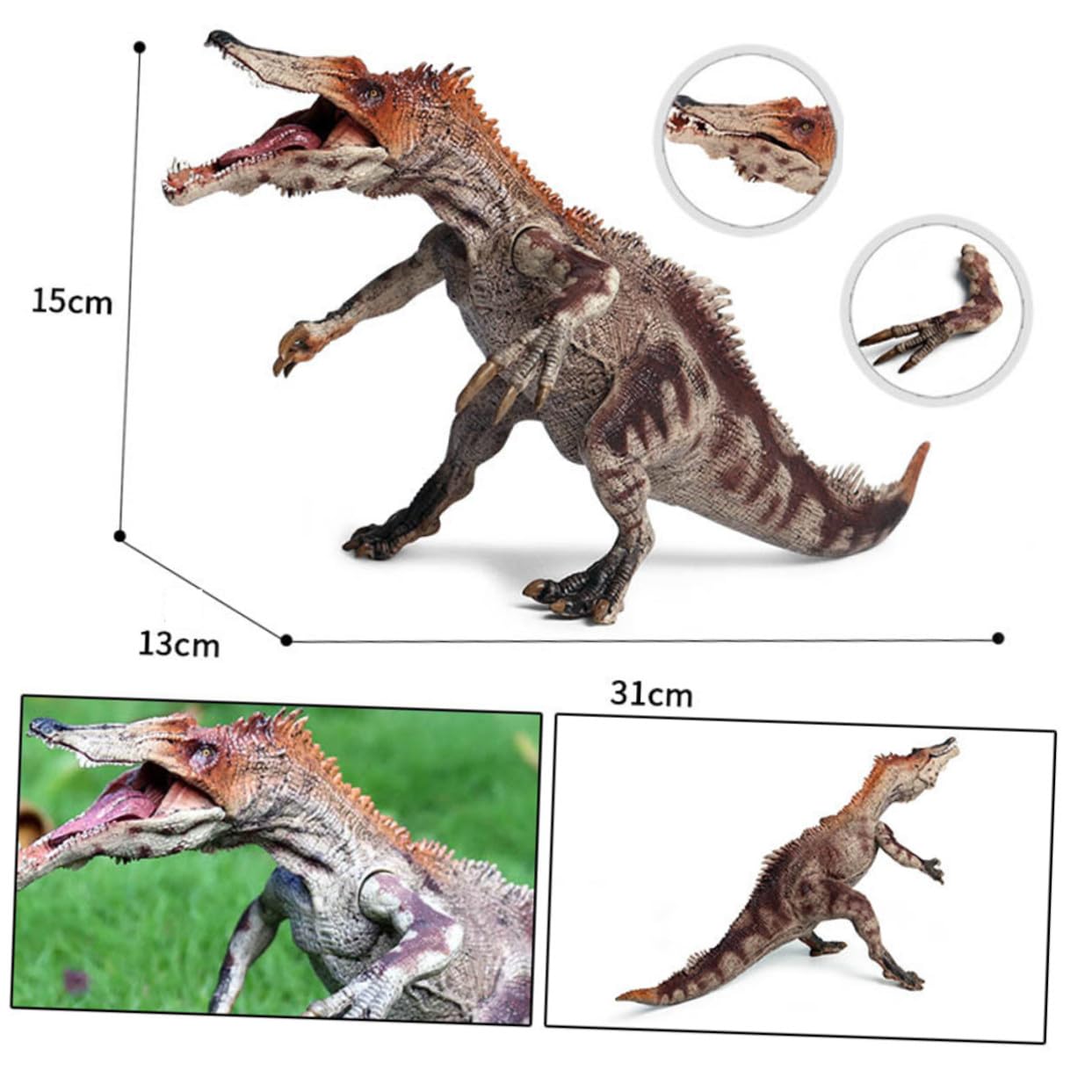SUPVOX Figura Dinosauro Realistica in Plastica Marrone per Bambini | 1 Pezzo, Regalo Compleanno, Decorazione da Collezione, Design Simulato Stabile