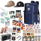 HIH plus 防災セット 2人用 ハザードスクエアリュックplus ボウメット付きの防災グッズセット 【福島県企業が開発 デザイナーズリュック】