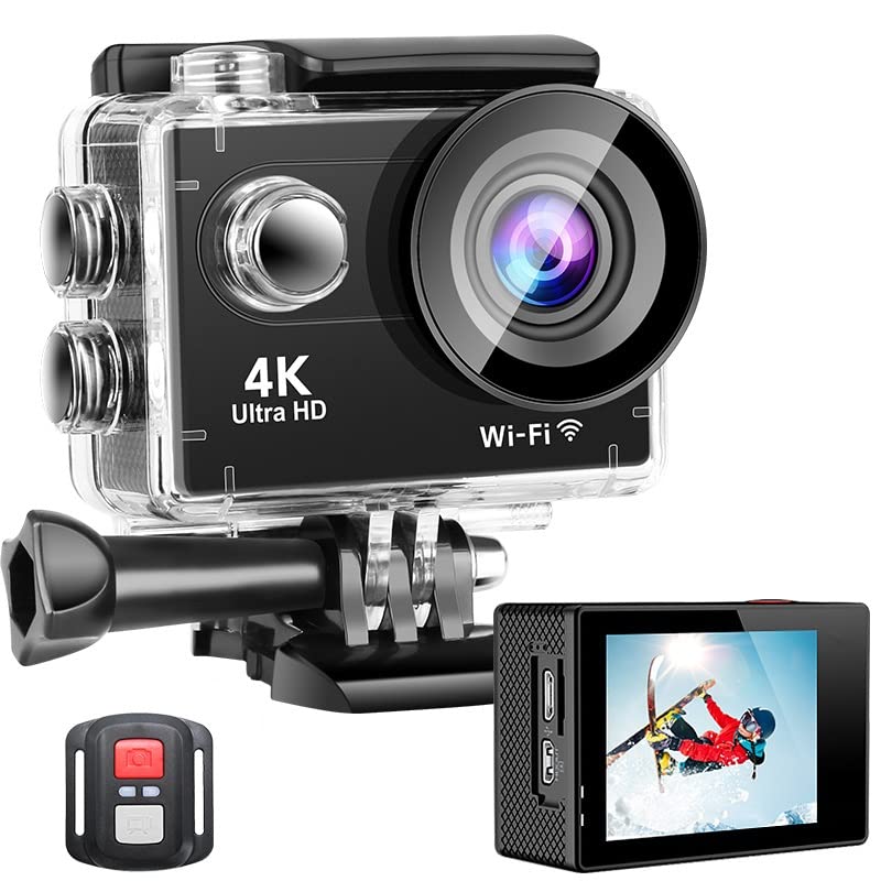 QIWA® 4K Action Camera 60fps with 30m Waterproof,Anti-Shake EIS Stabilization,20MP, Remote Control, WiFi for Mountain Biking,Travel,Diving,Vlogging-picture-18